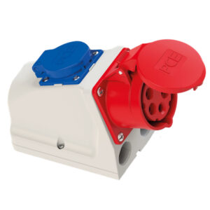 CEE-фіксований стінний гніздо PCE KOMBI 32A 5P 6h IP44 9225-6f SCHUKO