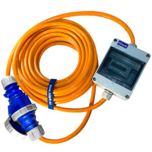 Силовий пролонгатор 32A PUR H07BQ-F 5x4mm2 IP65 з лічильником 1м