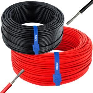 Сонячний кабель набір червоний1м +чорний1m 1x6mm2