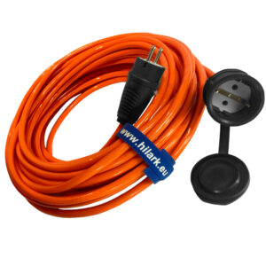 Поліуретановий продовжувач H07BQ-F 3×2,5mm2 PUR розетка і гніздо SCHUKO 1m