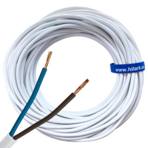 Кабель білий H05VV-F OWY 2×1,5 мм 100м