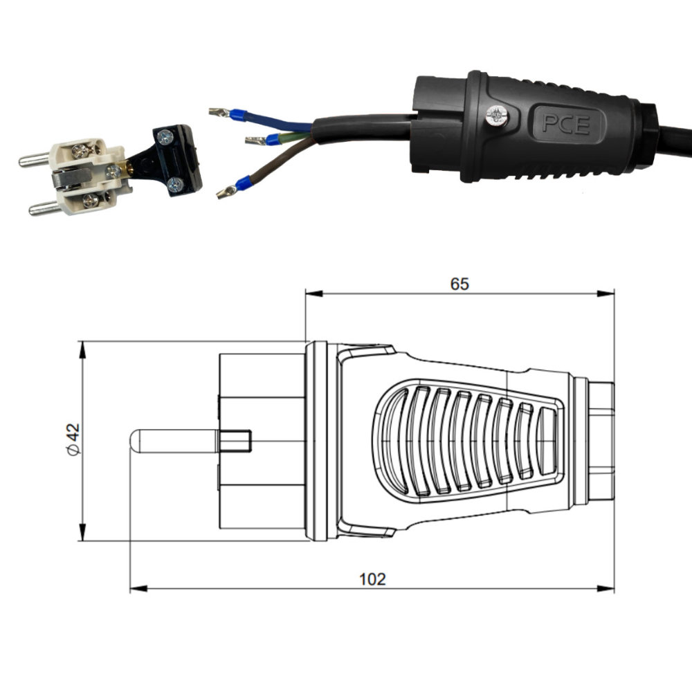 ШУКО гумовий продовжувач H07RN-F 3x2,5 15м - obrazek 10