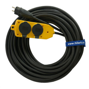 Гумовий продовжувач H07RN-F 3x2,5mm2 жовтий розгалужувач 10м
