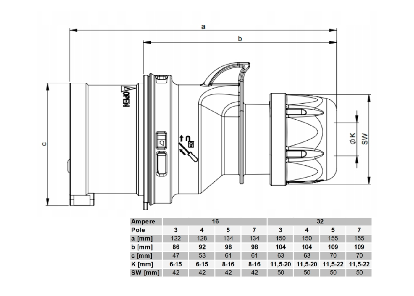 Силовий розширювач - гумова H07RN-F 2M 5x2,5 фазовий зворотник барабанів - obrazek 9