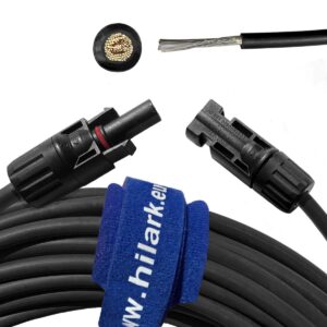 Сонячний фотовольтовий продовжувач MC4 для панелей 1x6mm2 чорний 0,5 м