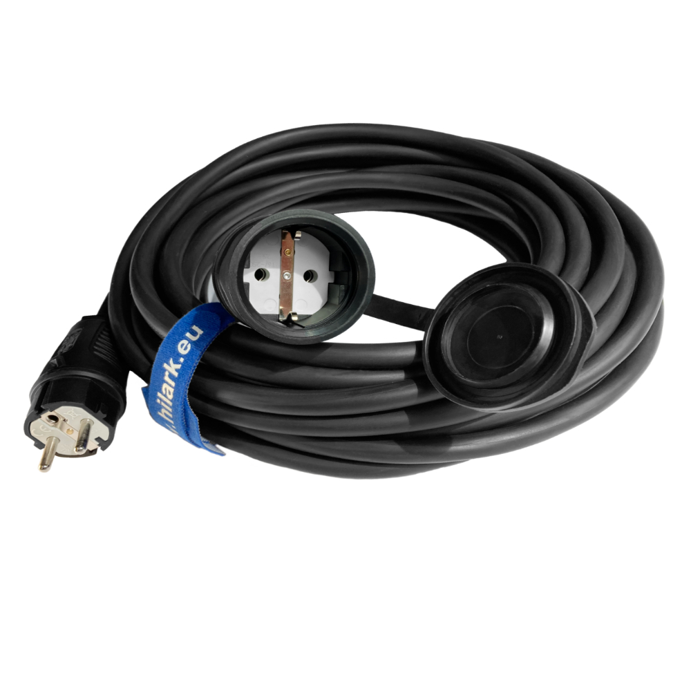 Гумовий продовжувач H07RN-F 3x1,5mm2 розетка і гніздо SCHUKO 3m - obrazek 3