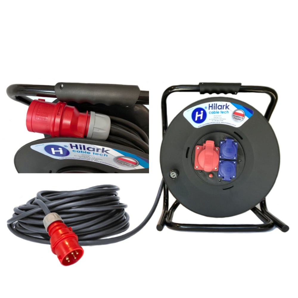 Силовий продовжувач H07RN-F 5x4mm2 барабан 30m 32A - obrazek 4