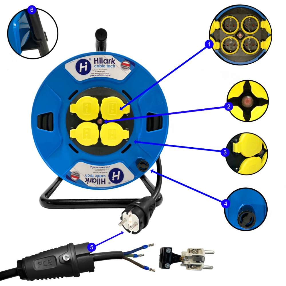 ШУКО гумовий продовжувач H07RN-F 3x2,5 15м - obrazek 3