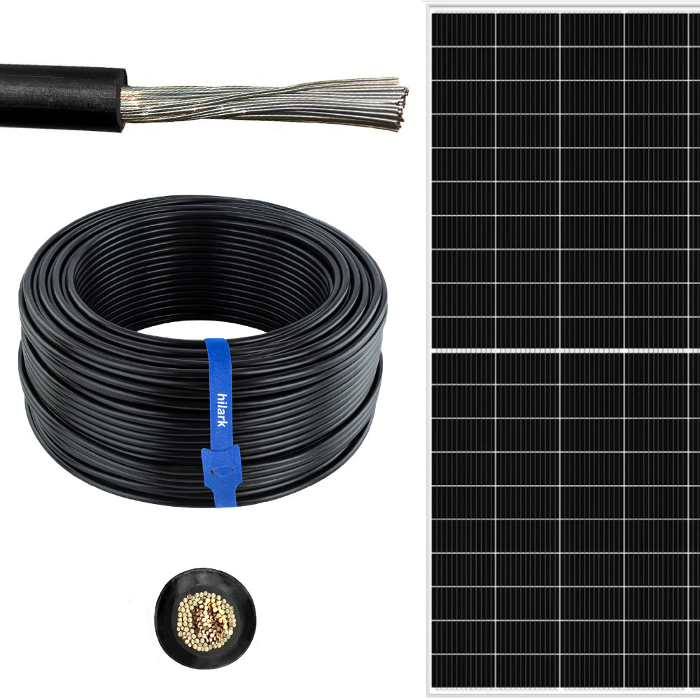 Сонячний фотоелектричний кабель чорний 1x4mm2 50м - obrazek 3
