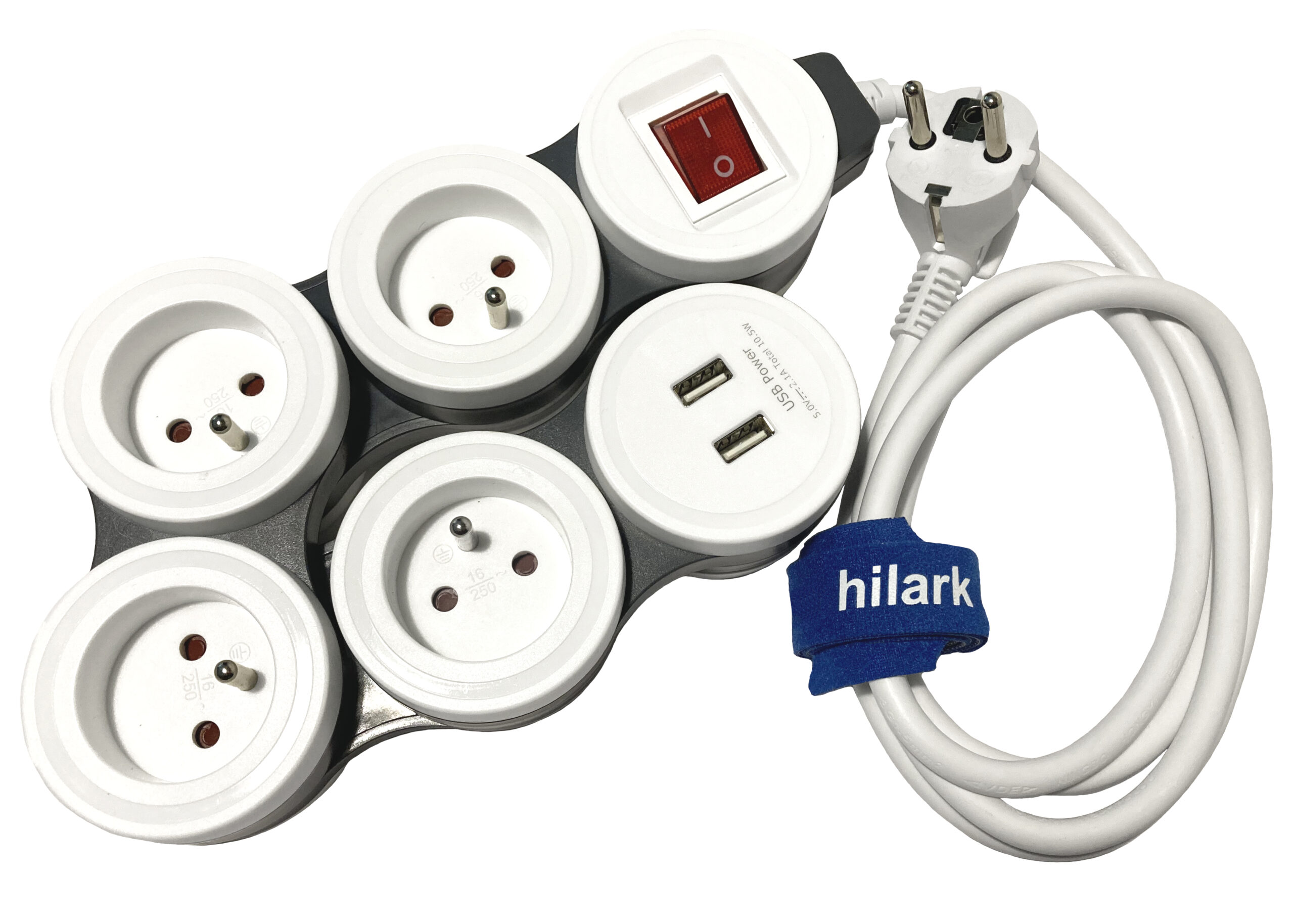 Продовжувач з зарядним пристроєм USB 2.1A, захист від перевантаження 1,5 м - obrazek 4