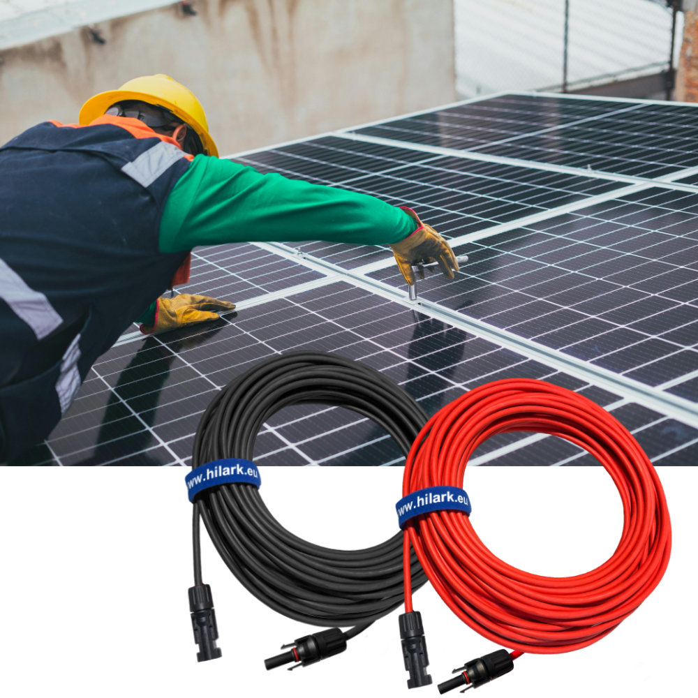 Комплект сонячних фотовольт-продовжувачів MC4 для панелей 1x4mm2 5м - obrazek 4