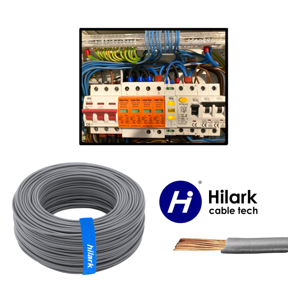 Кабель для установки 1x4mm2 H07V-K LgY лінія класу 5 сірий 100м - obrazek 4