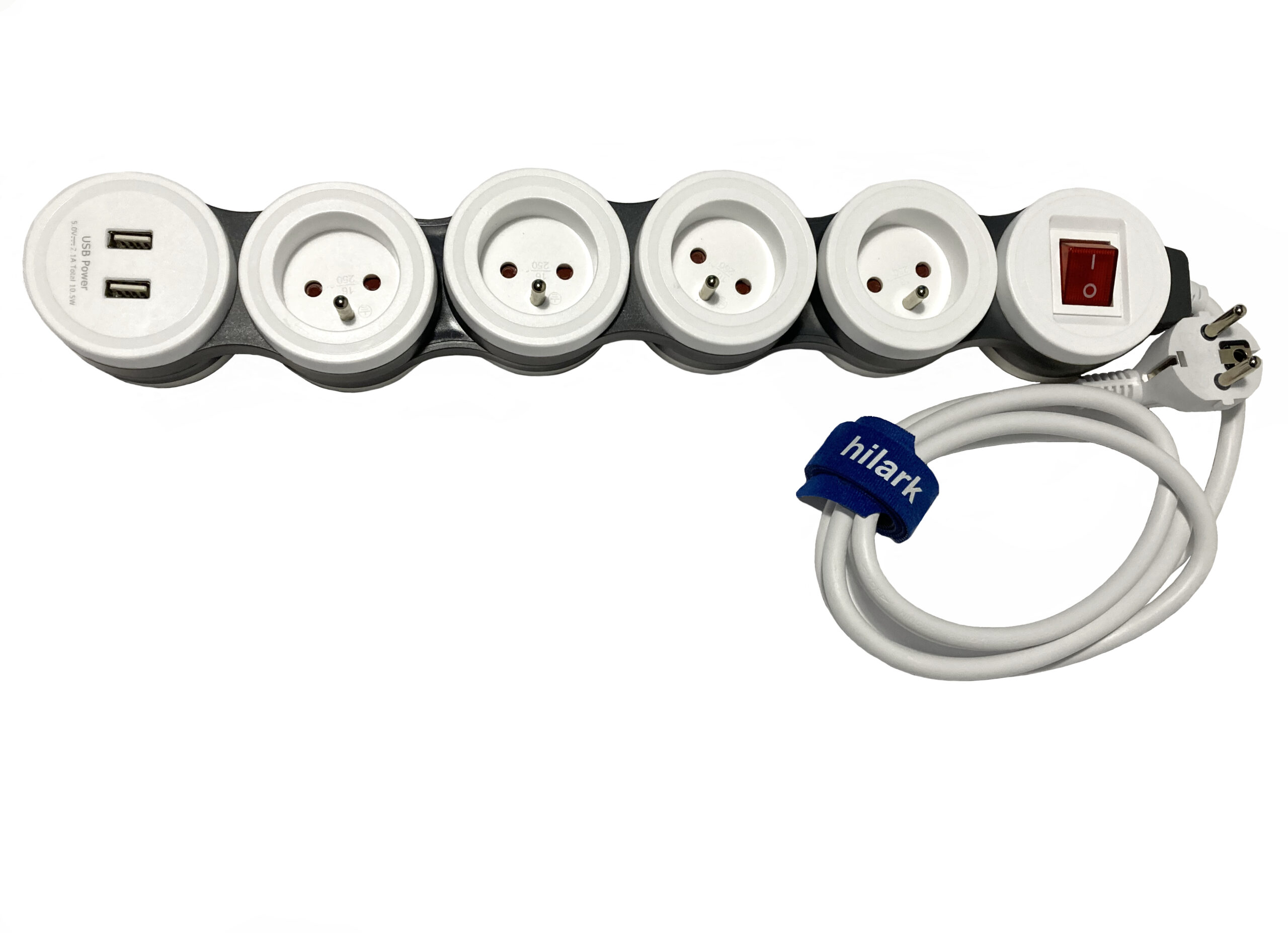 Продовжувач з зарядним пристроєм USB 2.1A, захист від перевантаження 1,5 м - obrazek 7