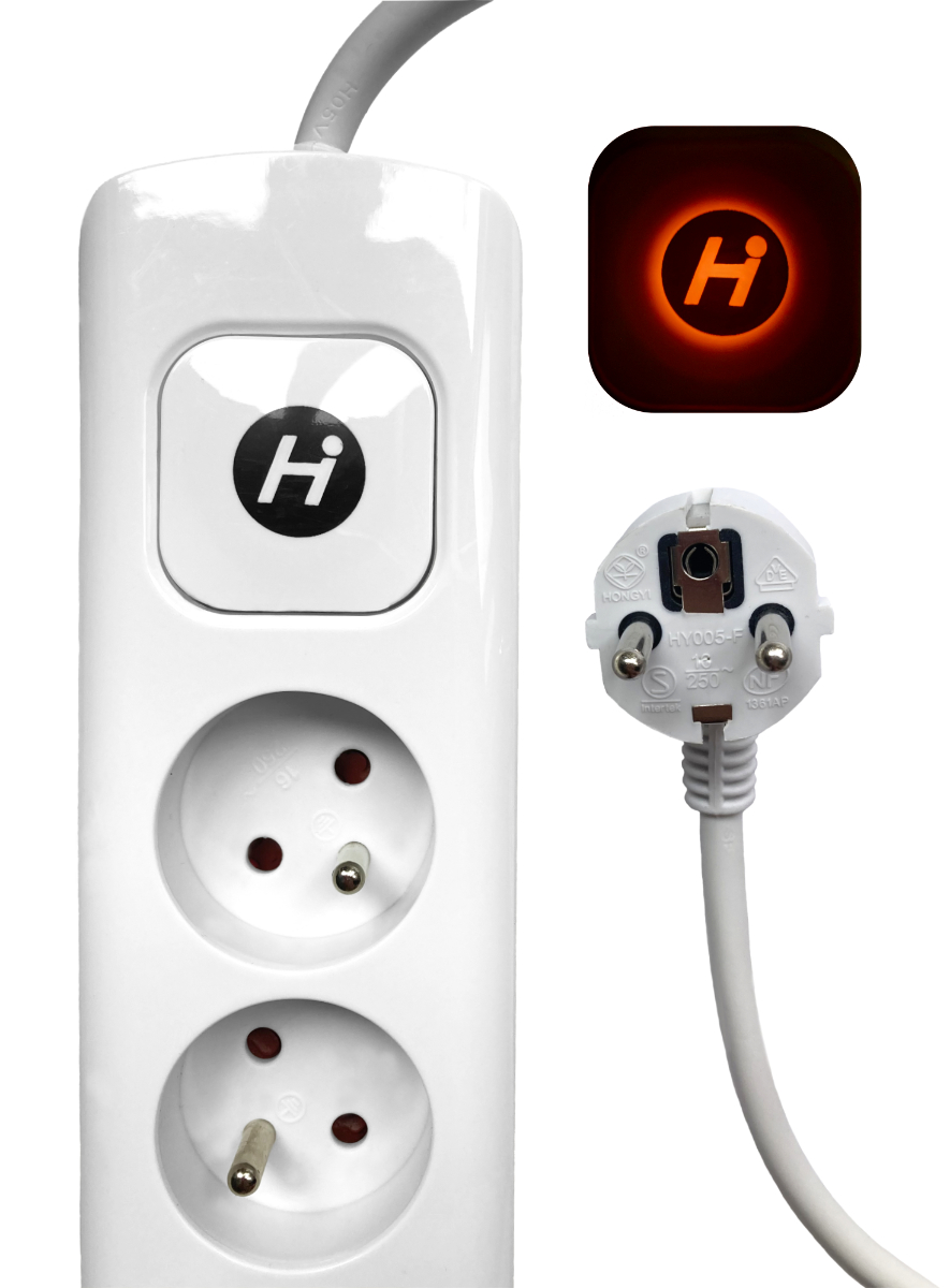 Продовжувач з зарядним пристроєм USB 2.1A 8 гнізд захист від перевантаження 5м - obrazek 6