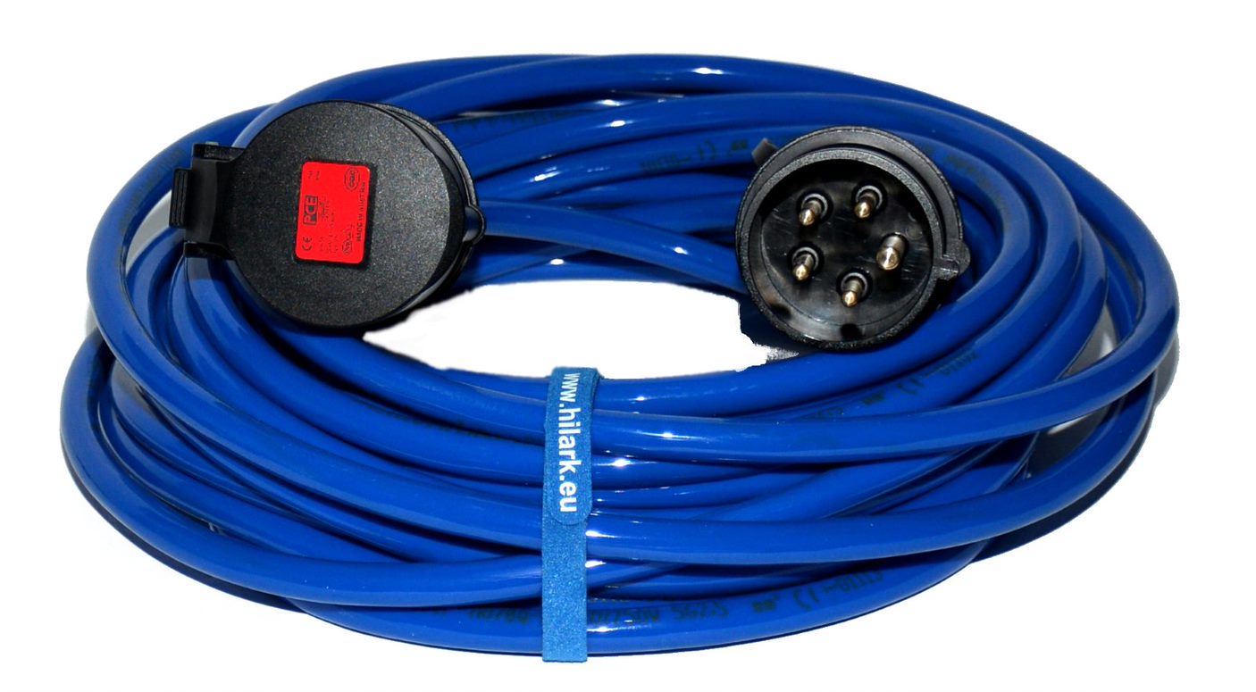 Продовжувач потужності PUR H07BQ-F 5x2,5 мм IP44 16A 3м - obrazek 3