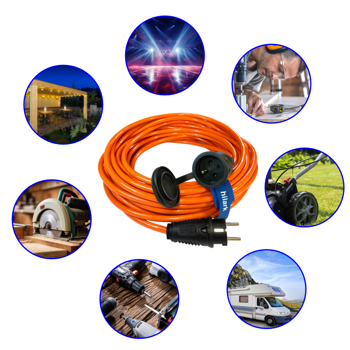 Поліуретановий продовжувач H07BQ-F 3g2,5mm 2 оранжевий - 1m - obrazek 3